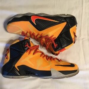 Nike LeBron 12 “Cleveland” style 684593830 laser orange/bright crimson size 10.5